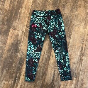 Under Armour Green and Pink Leggings for Fitness